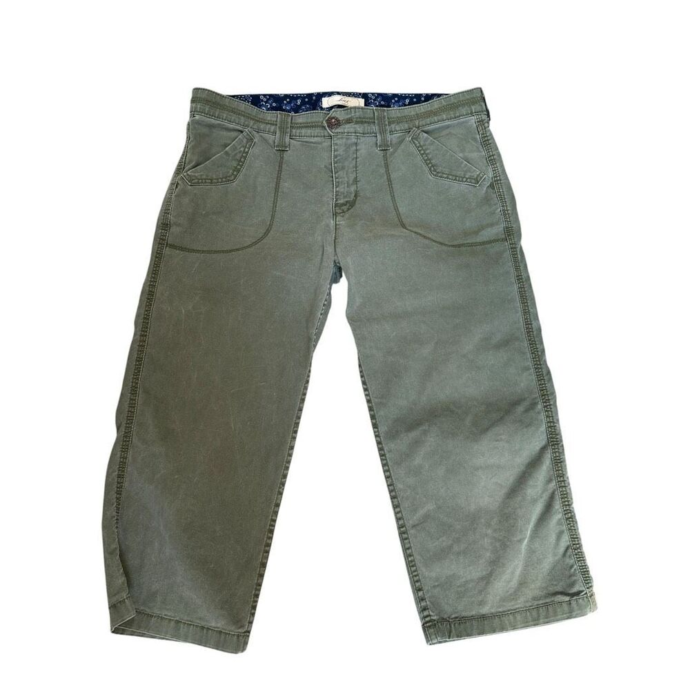 Levi’s Y2K Women’s Green Square Pocket Capri Jeans Size 12